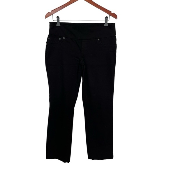 Black Lois Denim straight leg strechy pants size 34 - Picture 1 of 5